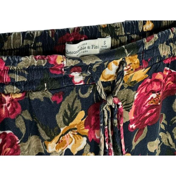 Abercrombie & Fitch Womens Floral Joggers Sweatpants Y2K Ankle Drawstring size S - Picture 3 of 4